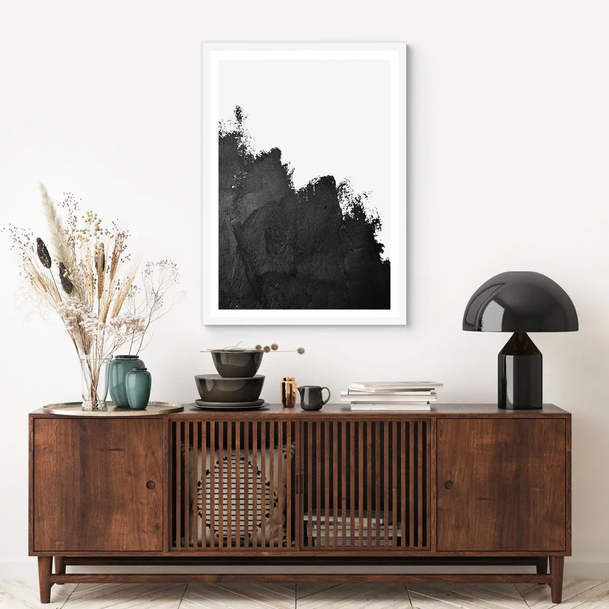Affisch i vit ram - Element: jord - 30x40 cm
