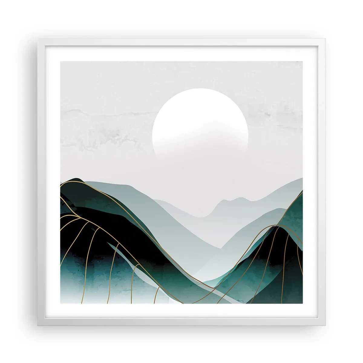 Affisch i vit ram - I fullt majestät - 60x60 cm