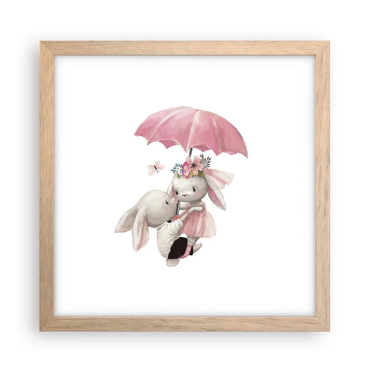 Affisch i ram av ljusek - Det är just kärlek - 30x30 cm