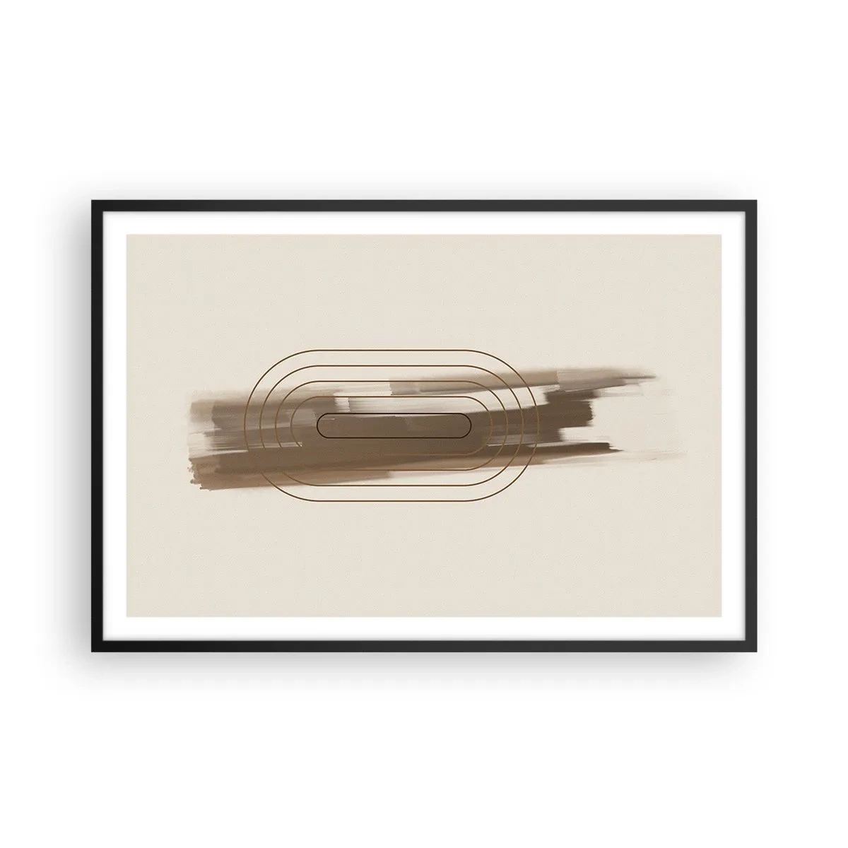 Affisch i svart ram - Grå blåst - 91x61 cm