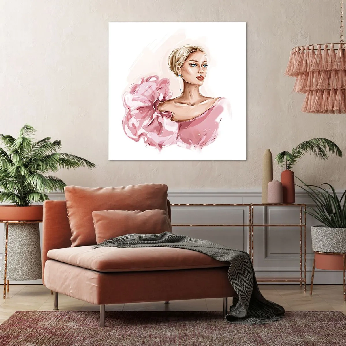 Canvastavla - Bild på duk - Som målad... - 40x40 cm