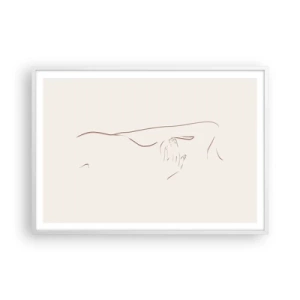 Affisch i vit ram - Begärans form - 100x70 cm