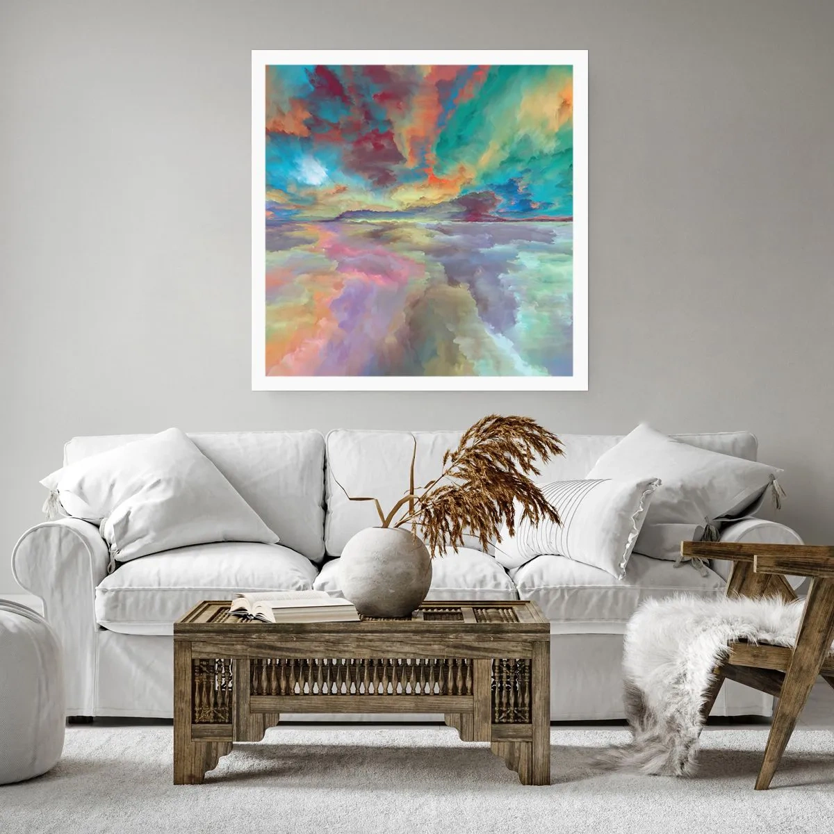 Affisch - Två himlar - 60x60 cm