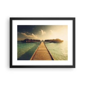 Affisch i svart ram - Varm inbjudan - 40x30 cm