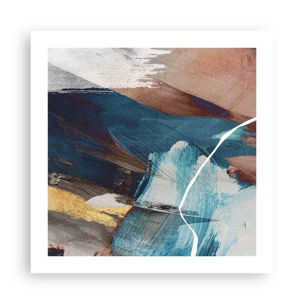Affisch - Med styrka och energi - 50x50 cm