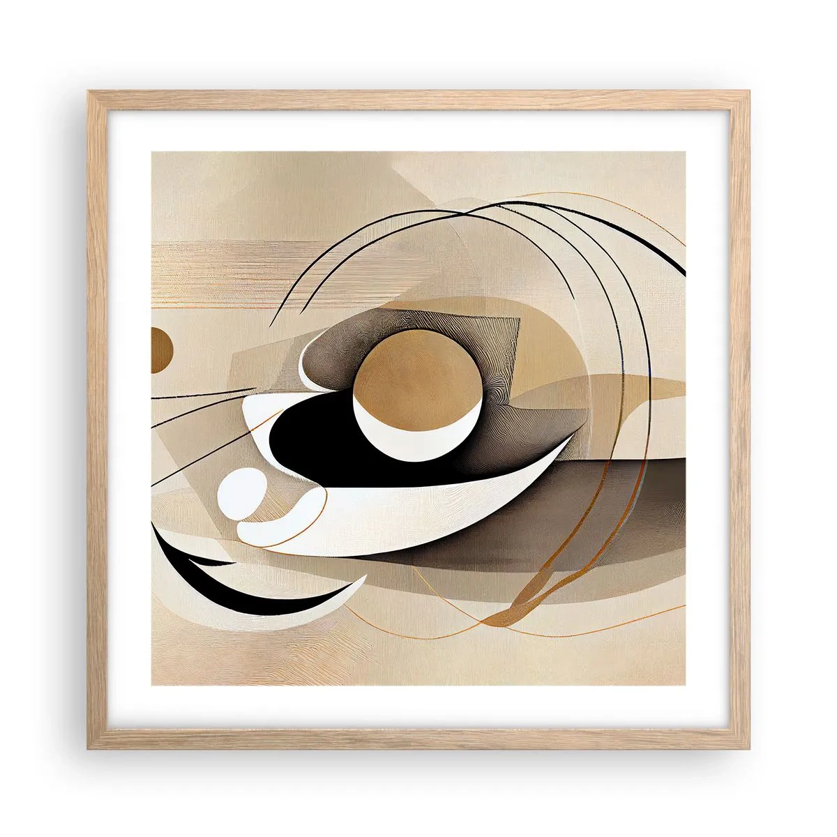Affisch i ram av ljusek - Komposition: essensen av saker och ting - 50x50 cm