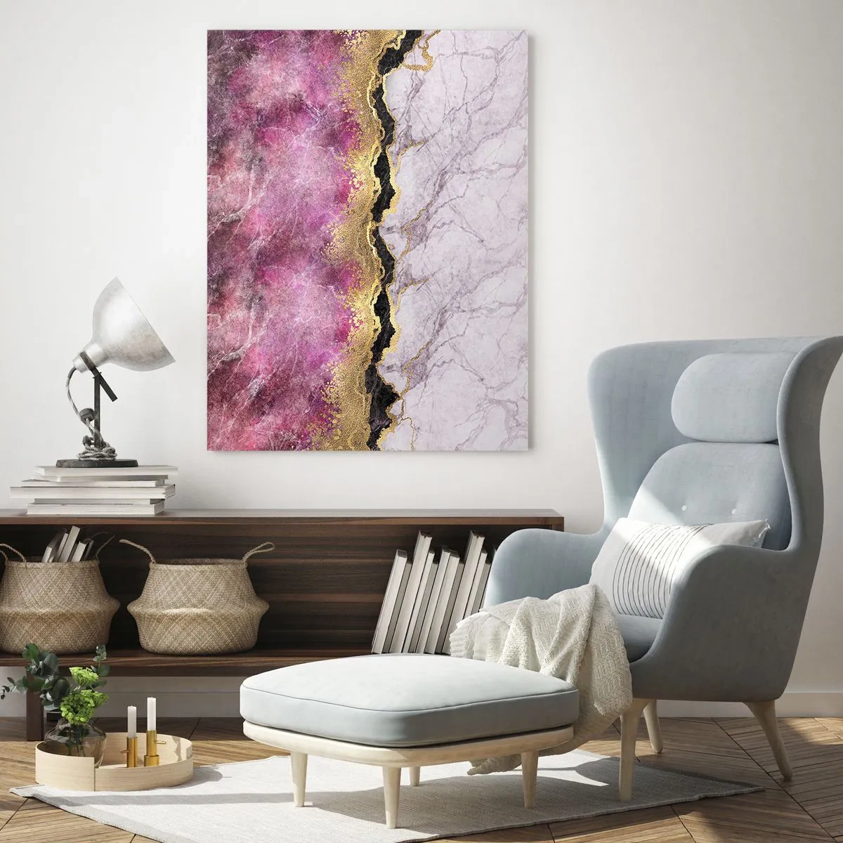Glastavla - Bild på glas - På gränsen - 50x70 cm