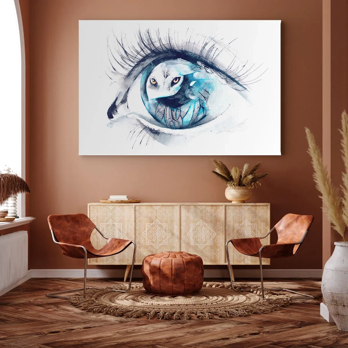Canvastavla - Bild på duk - Öga mot öga med det vilda - 120x80 cm