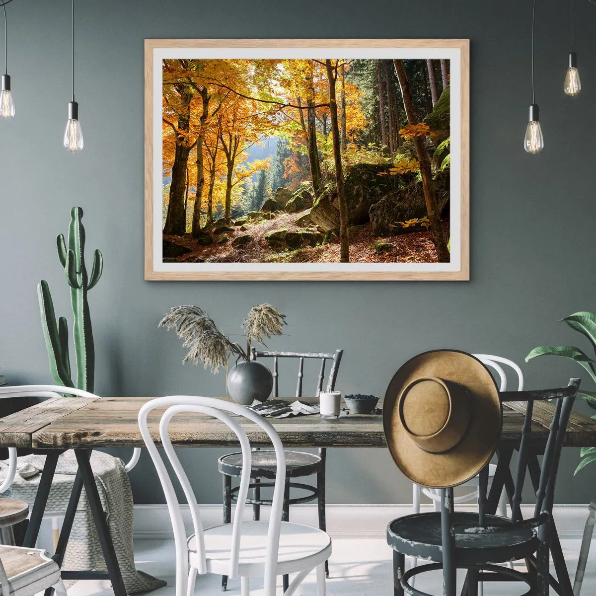 Affisch i ram av ljusek - Dags att vila - 50x40 cm