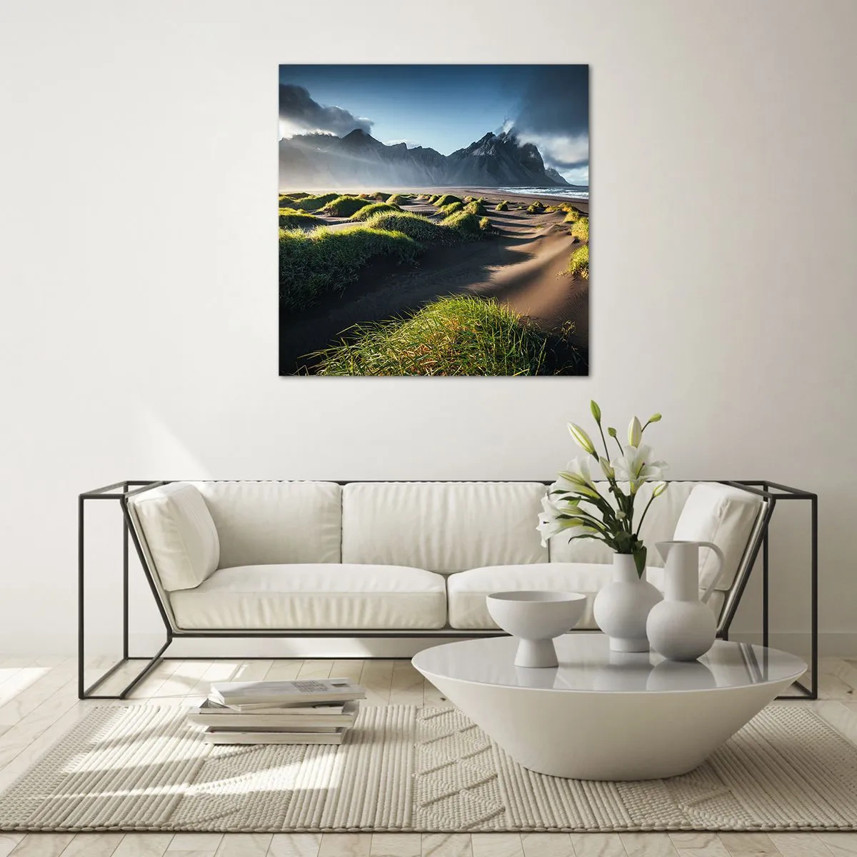 Glastavla - Bild på glas - Elementens harmoni - 60x60 cm