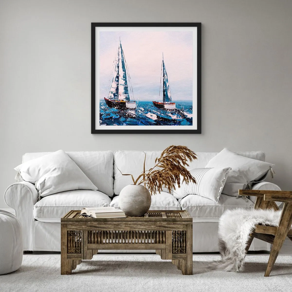 Affisch i svart ram - Vindens broderskap - 40x40 cm