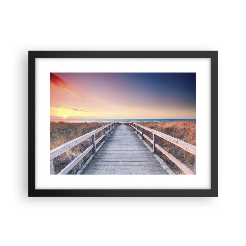 Affisch i svart ram - Kvällssken i Östersjön - 40x30 cm