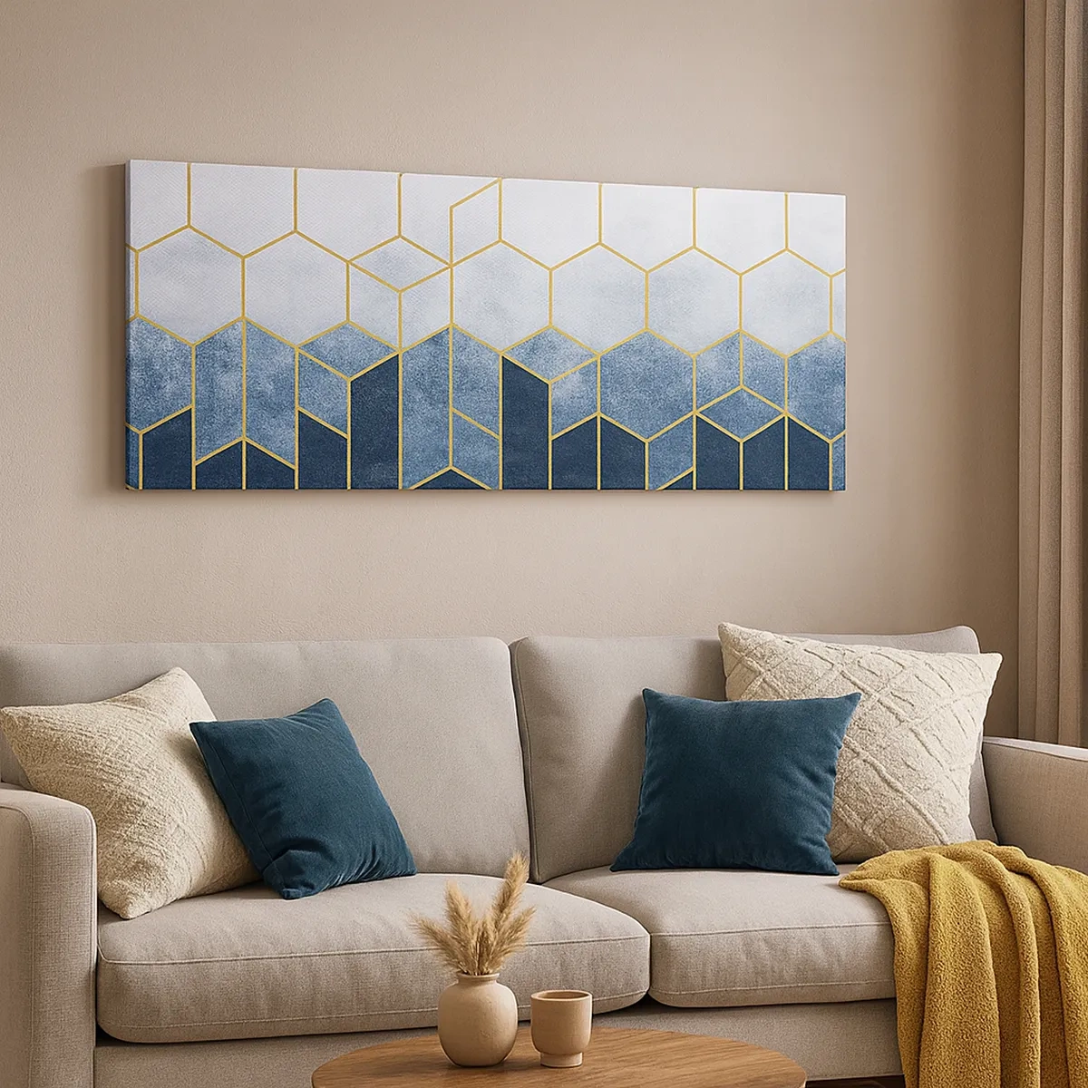 Canvastavla - Bild på duk - Komposition i synkoprytm - 30x30 cm