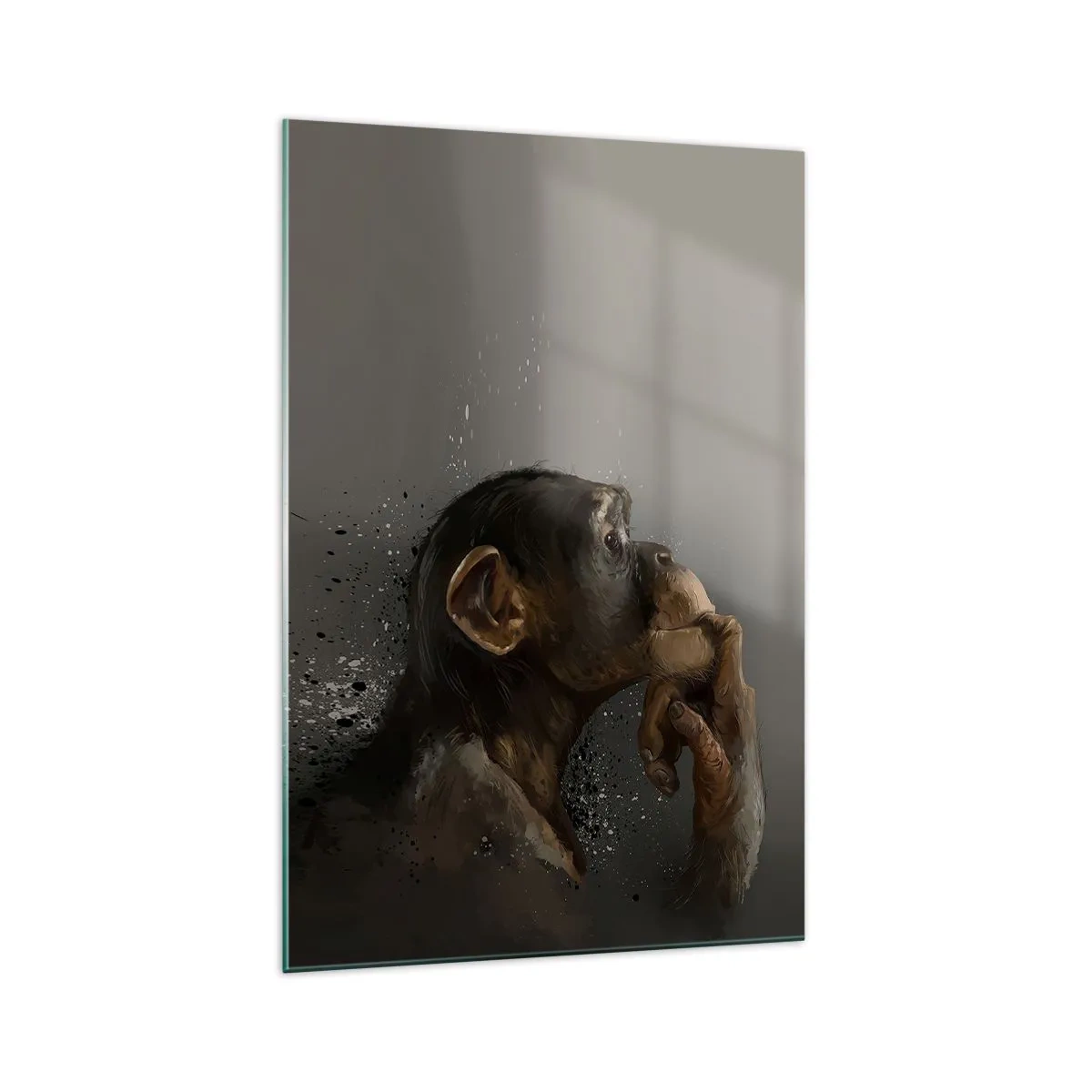 Glastavla - Bild på glas - Säkert en tänkare - 70x100 cm