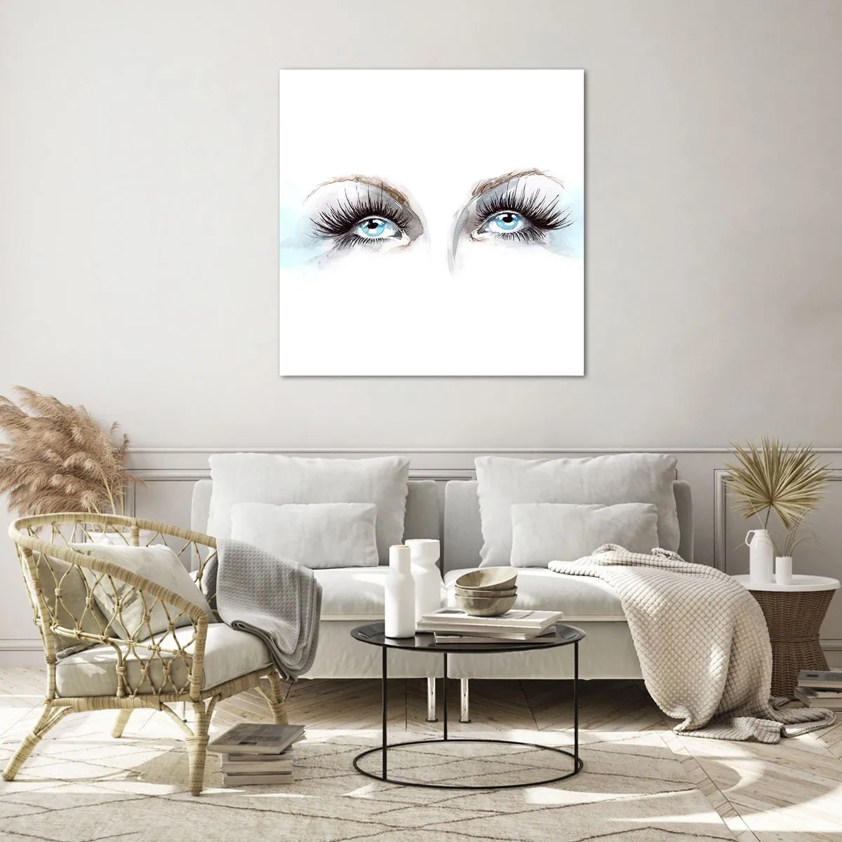 Glastavla - Bild på glas - En ängels ögon? - 30x30 cm