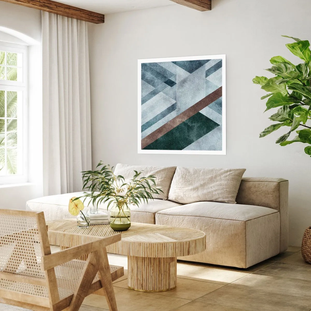 Affisch - Sofistikerad elegans i geometri - 30x30 cm