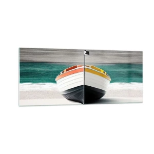 Glastavla - Bild på glas - På sin plats - 100x40 cm