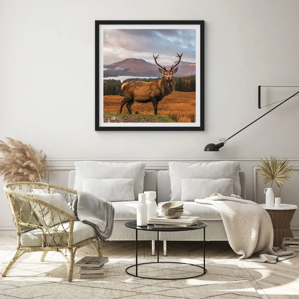 Affisch i svart ram - Naturens majestät - 30x30 cm