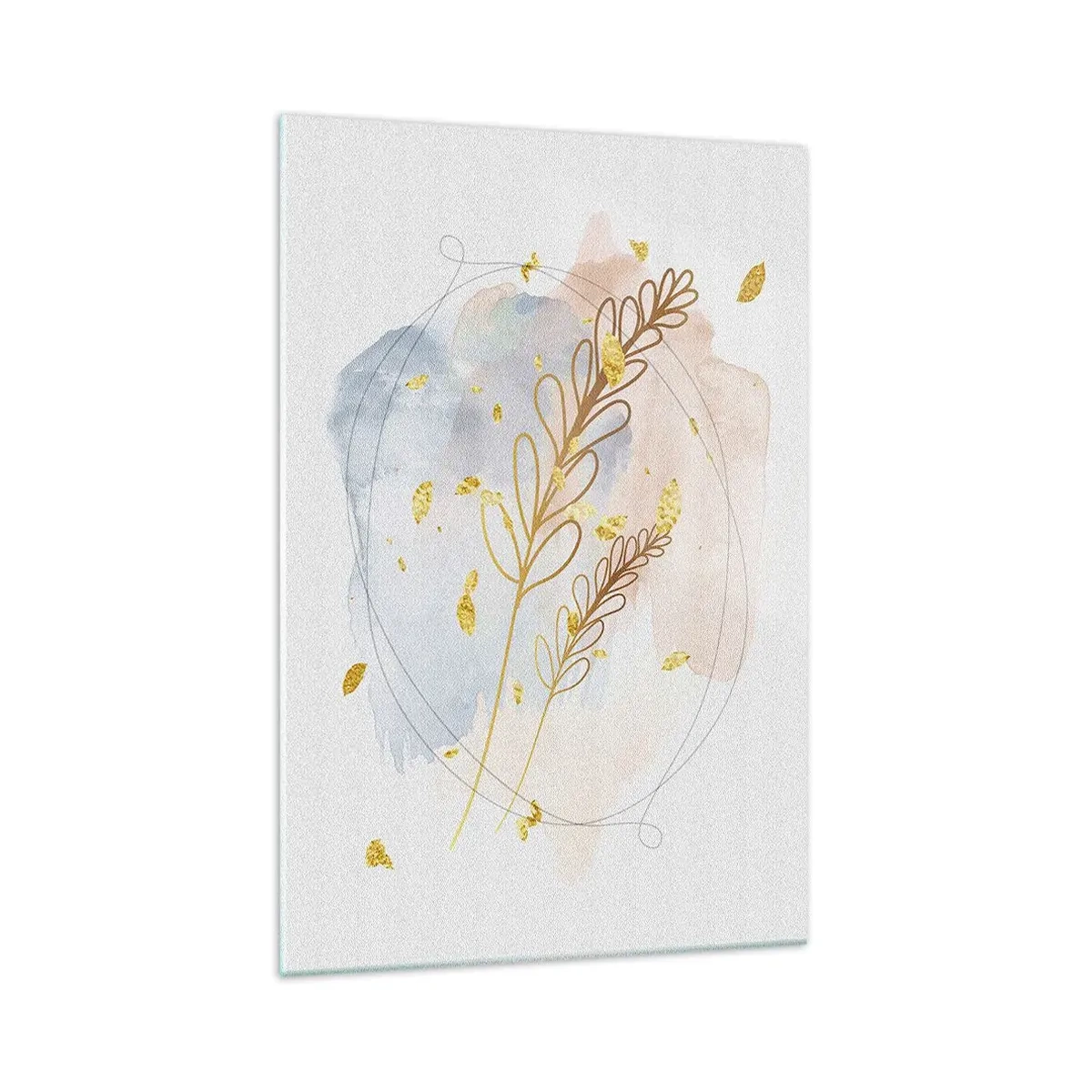 Glastavla - Bild på glas - En gyllene explosion - 70x100 cm