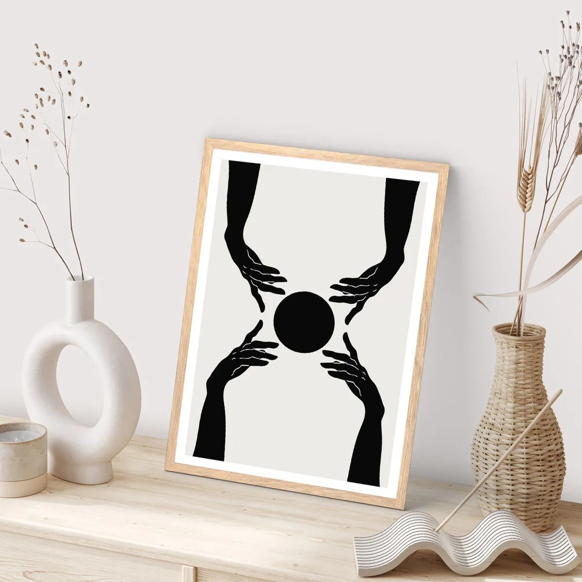 Affisch i ram av ljusek - Ett hemligt tecken - 50x70 cm