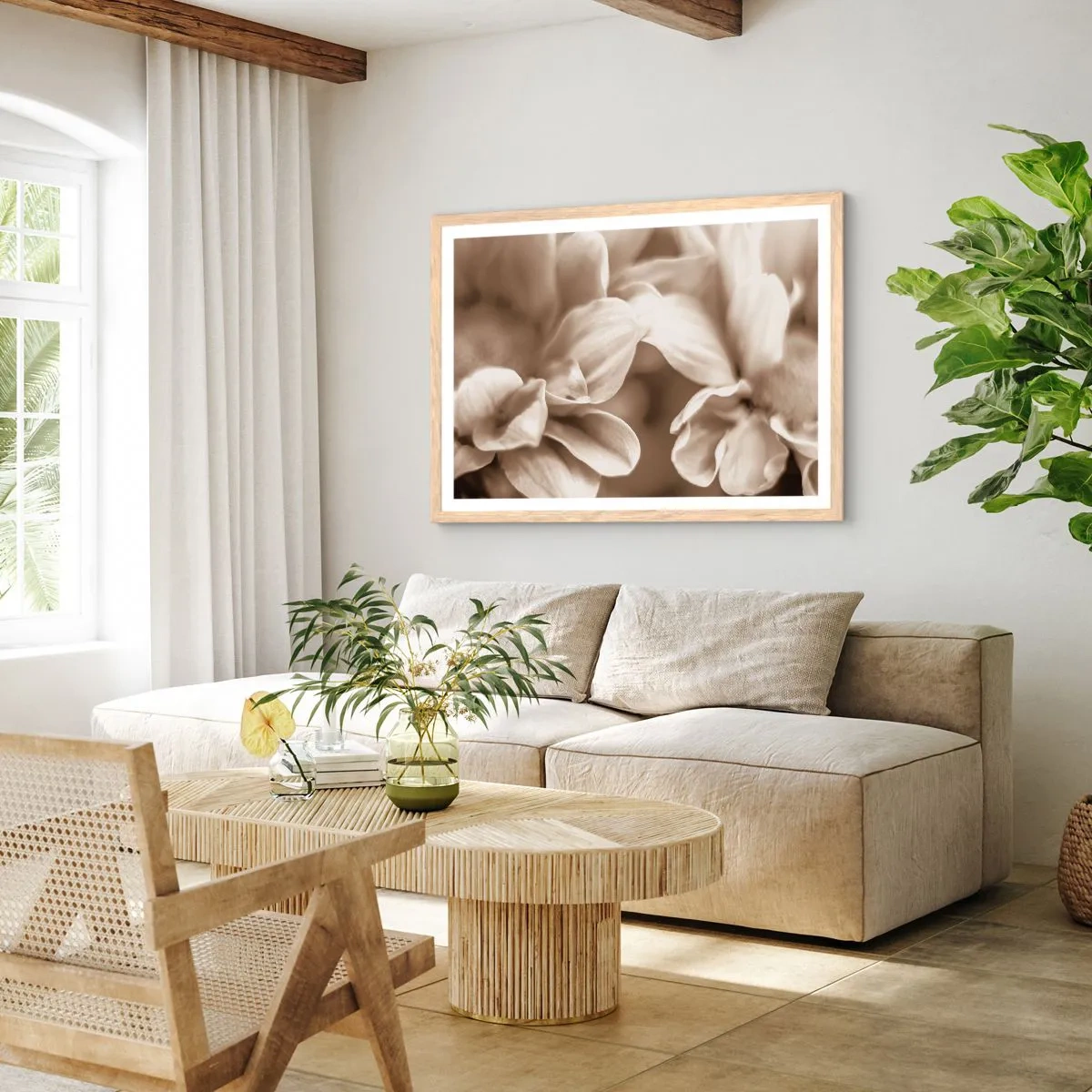 Affisch i ram av ljusek - Milda som ett leende - 100x70 cm