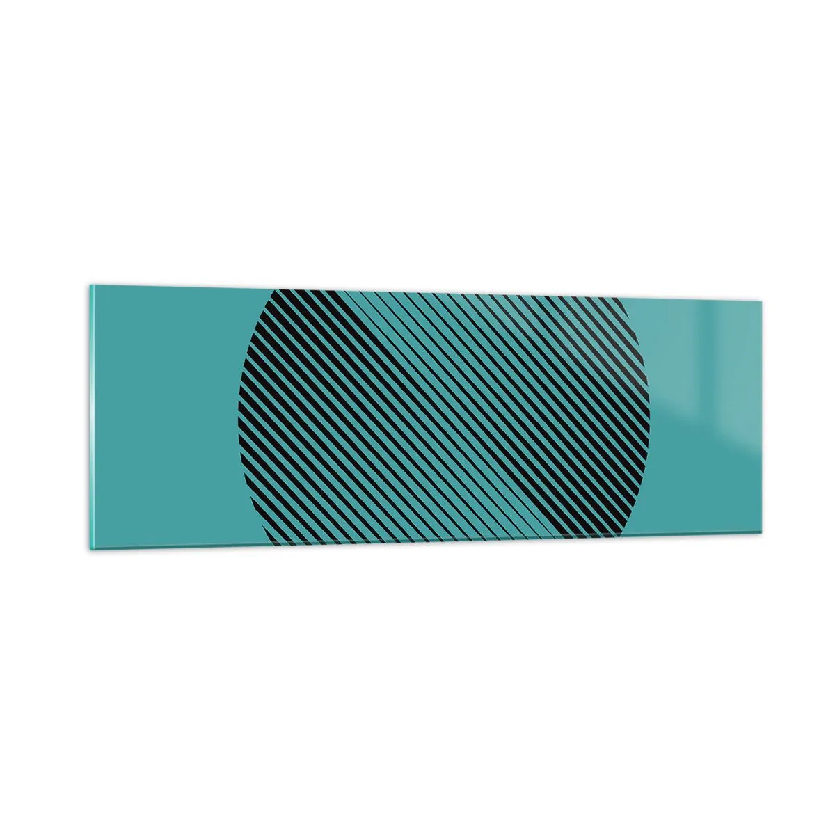 Glastavla - Bild på glas - Cirkeln - en geometrisk variation - 90x30 cm