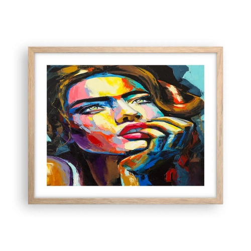 Affisch i ram av ljusek - Drömmar seglar i himlen som fåglar - 50x40 cm