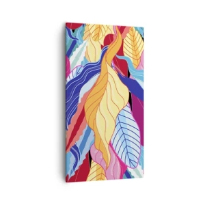 Canvastavla - Bild på duk - Färgglad röra - 55x100 cm