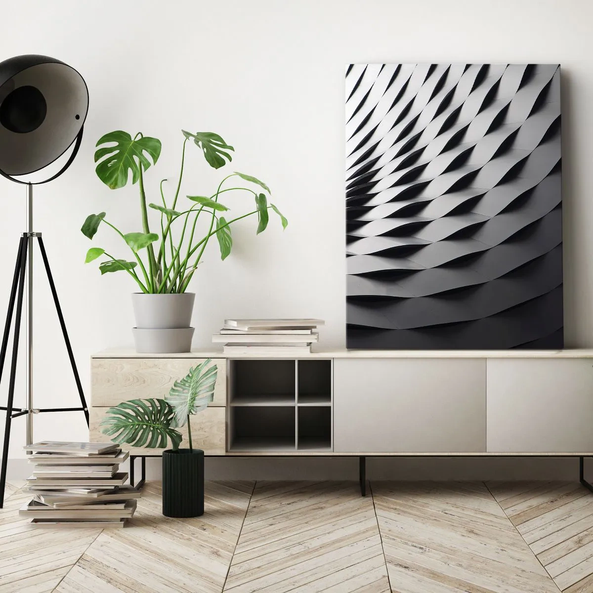 Canvastavla - Bild på duk - På vågornas yta - 70x100 cm