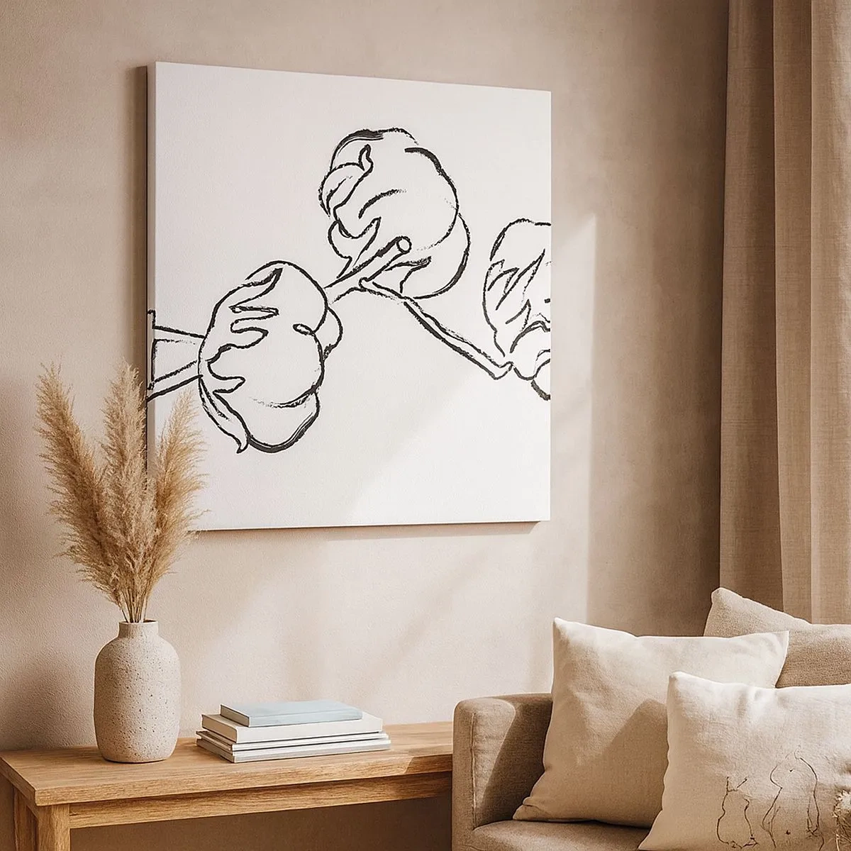 Canvastavla - Bild på duk - Bomullsdun - 30x30 cm