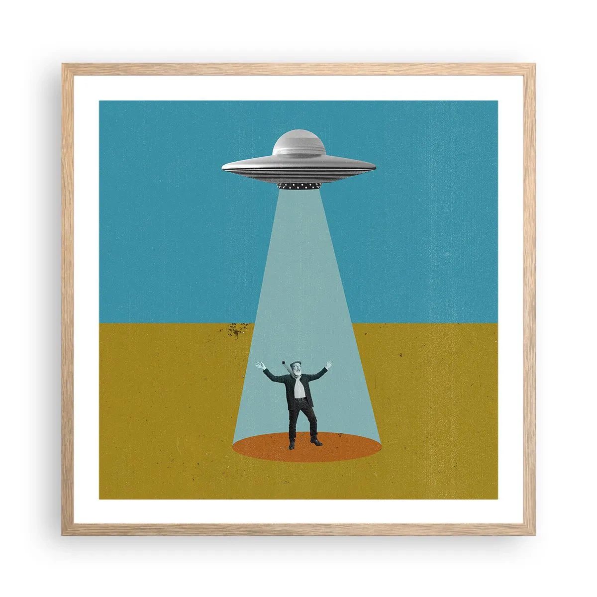 Affisch i ram av ljusek - Ett nära möte - 60x60 cm