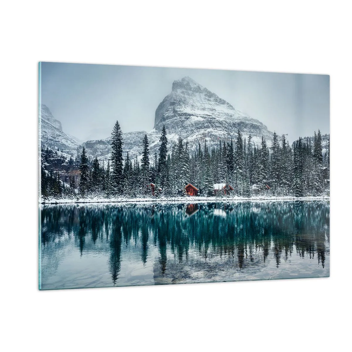 Glastavla - Bild på glas - Kanadensisk tillflyktsort - 120x80 cm