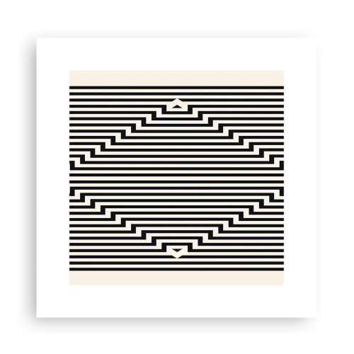 Affisch - Geometrisk illusion - 30x30 cm