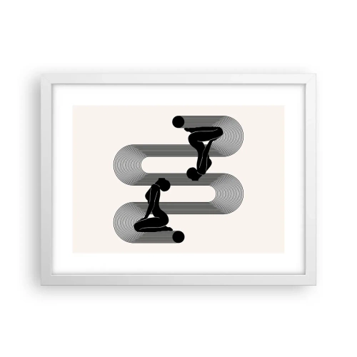 Affisch i vit ram - Sensuell symmetri - 40x30 cm