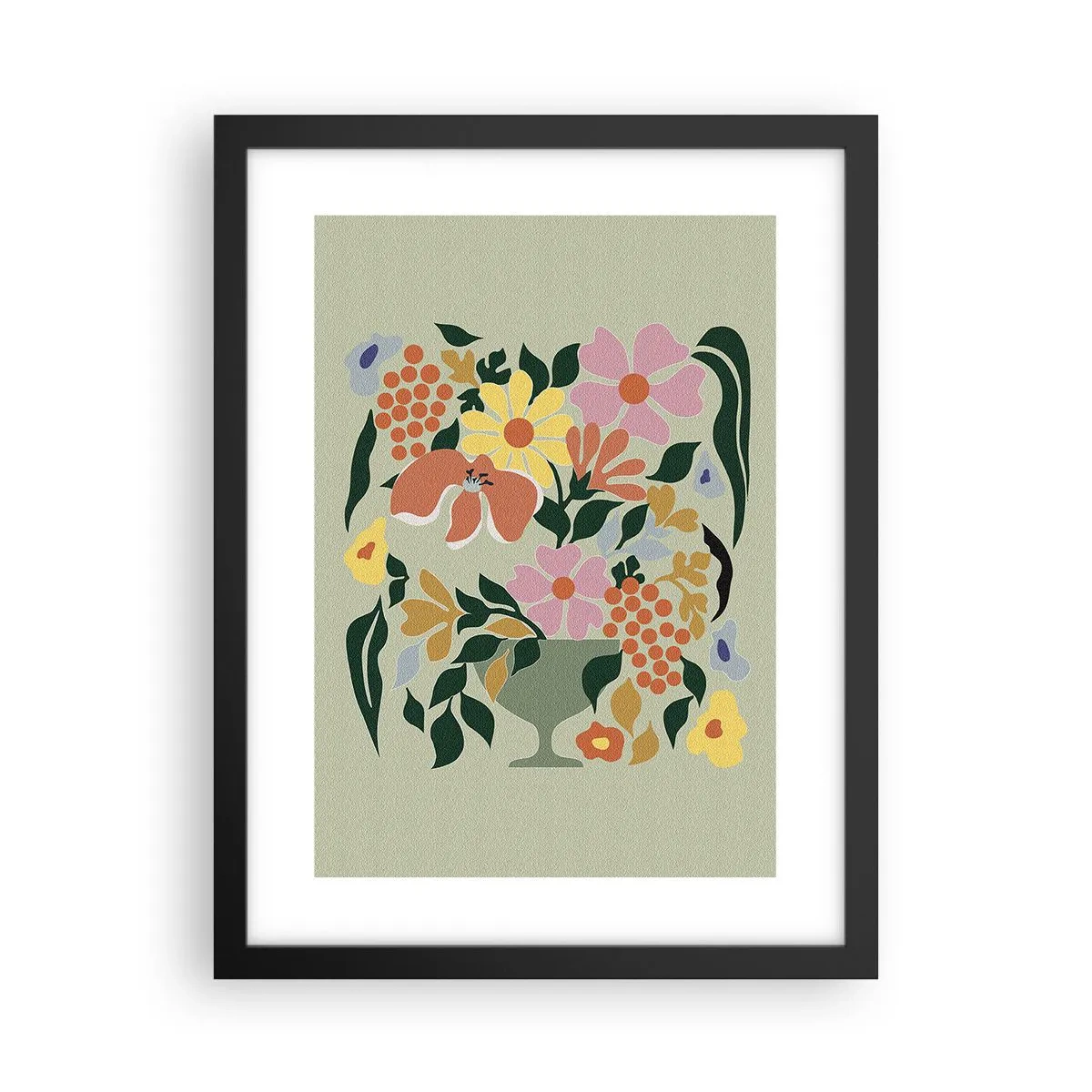 Affisch i svart ram - En bukett full av liv - 30x40 cm