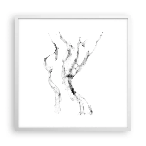 Affisch i vit ram - Vacker och stark - 60x60 cm