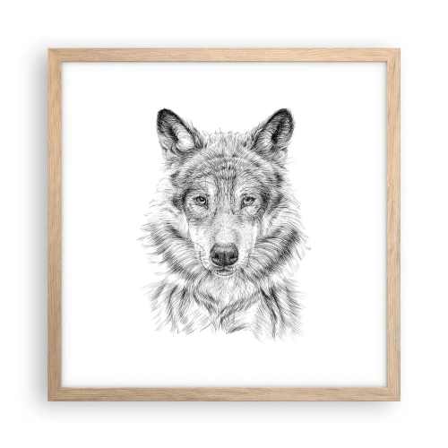 Affisch i ram av ljusek - En född ledare - 40x40 cm