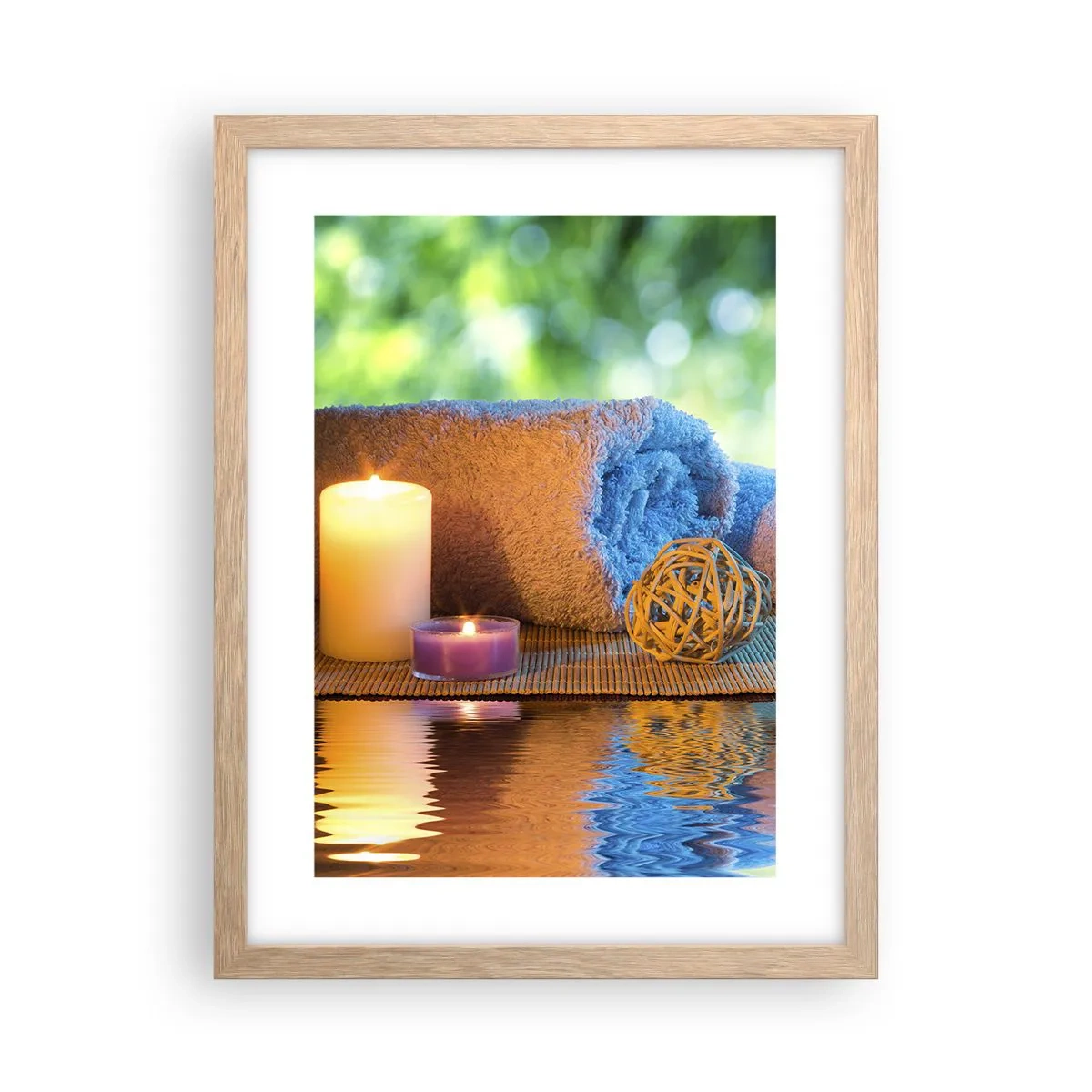 Affisch i ram av ljusek - Tid för kroppen - 30x40 cm