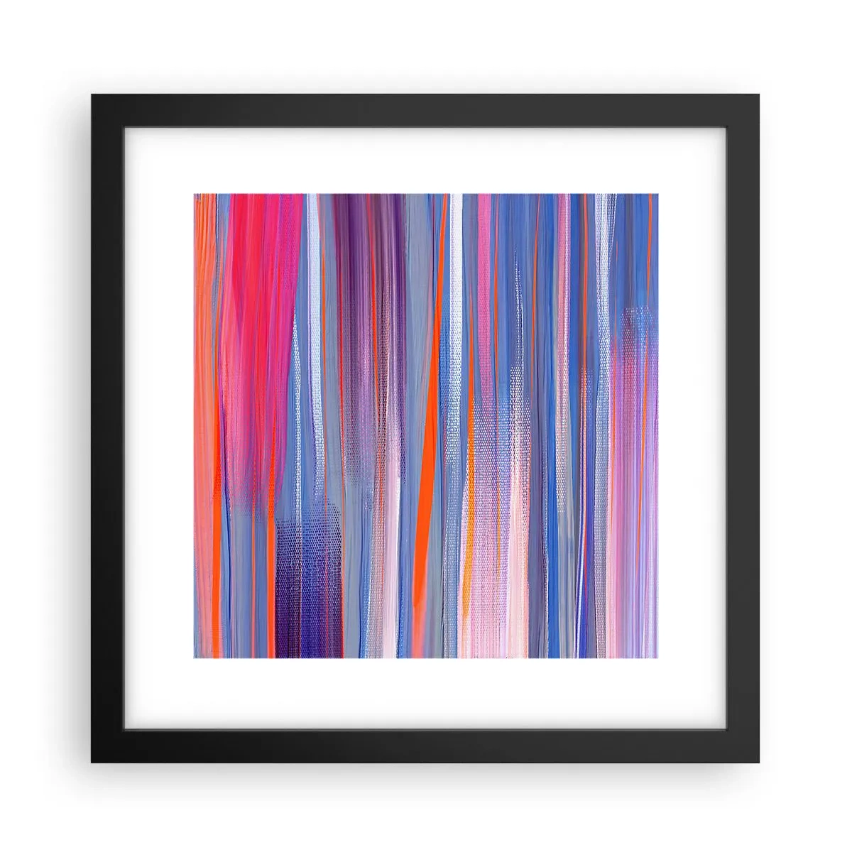 Affisch i svart ram - Uppstigning i regnbåge - 30x30 cm