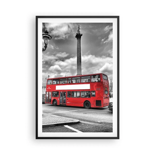 Affisch i svart ram - Stadens riktiga blodomlopp - 61x91 cm