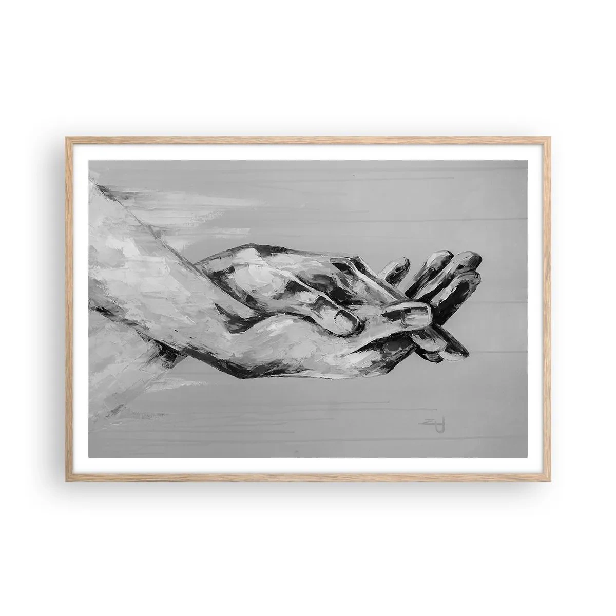 Affisch i ram av ljusek - Början... - 100x70 cm