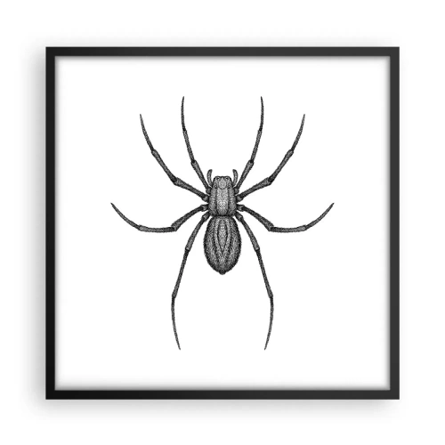 Affisch i svart ram - Oroväckande precision - 50x50 cm