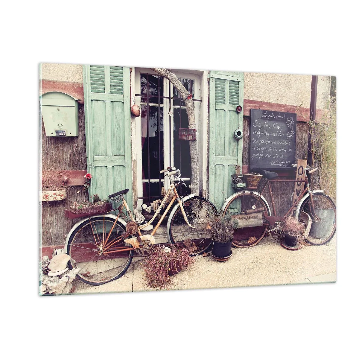 Glastavla - Bild på glas - Länge leve provinsen - 120x80 cm