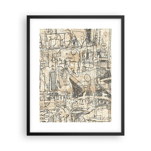 Affisch i svart ram - Väntar på avkodning - 40x50 cm