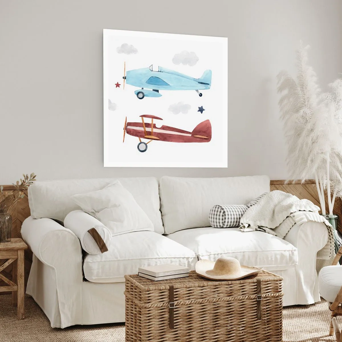 Affisch - Herr pilot, vi väntar! - 50x50 cm