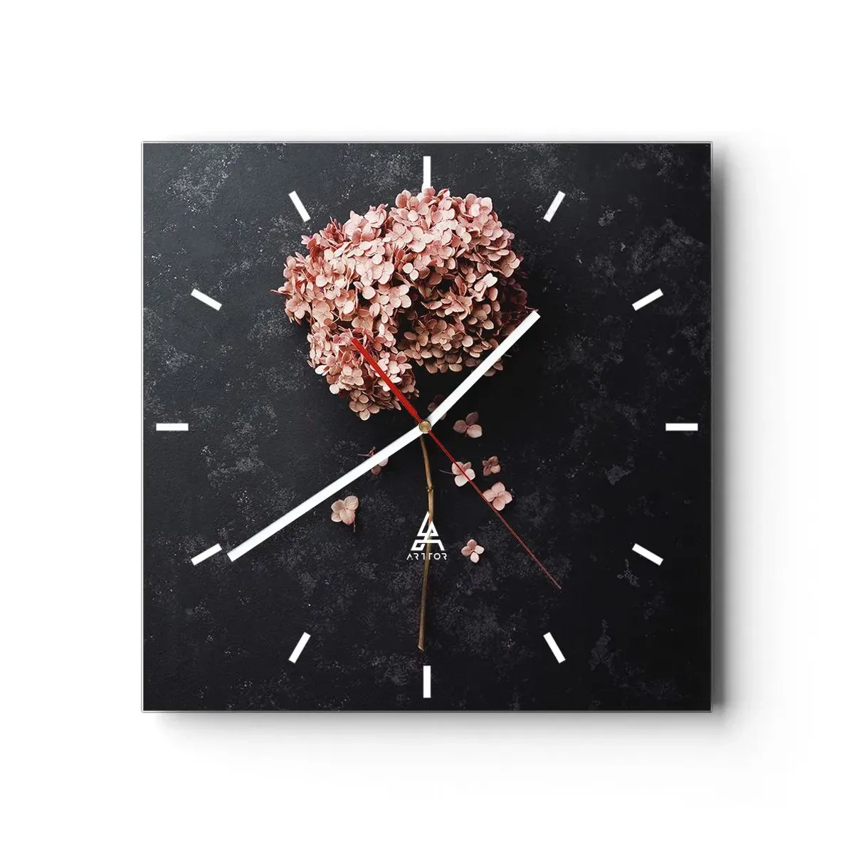 Väggklocka - Klocka på glas - Ett verkligt romantiskt tecken - 40x40 cm