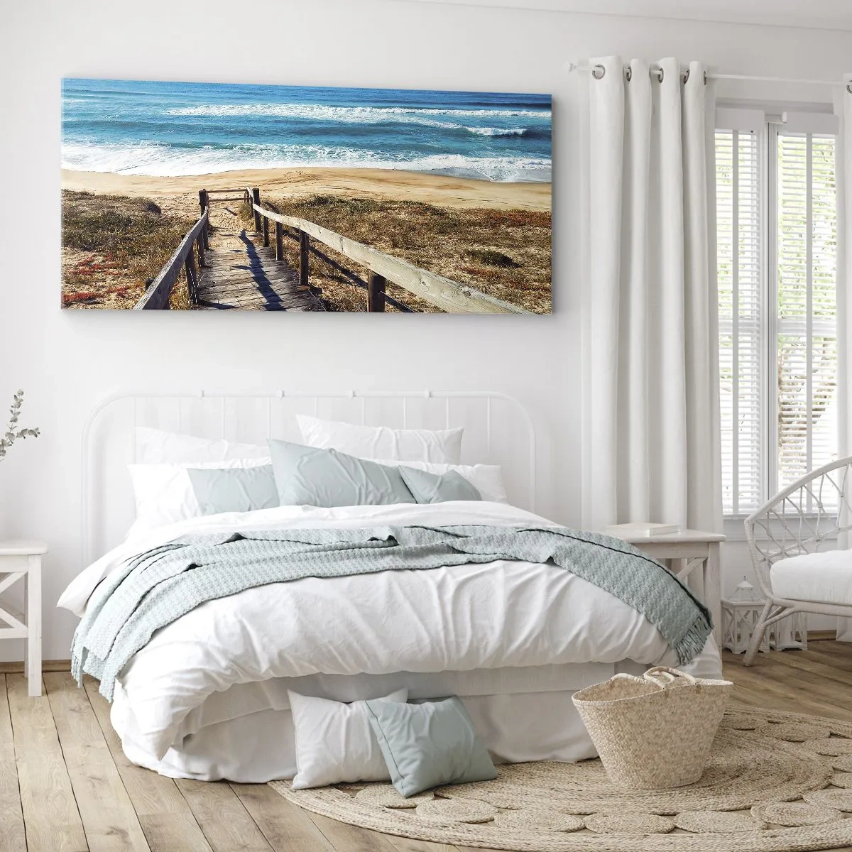 Canvastavla - Bild på duk - Spring! - 140x50 cm