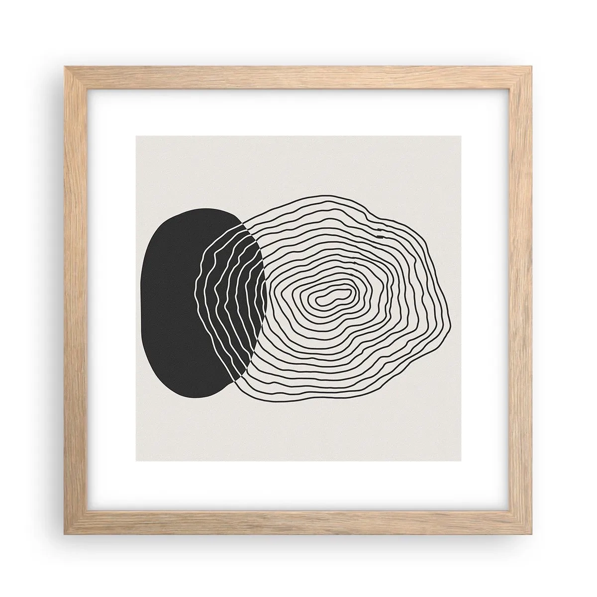 Affisch i ram av ljusek - Varaktighet och vibration - 30x30 cm