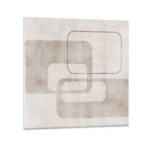 Glastavla - Bild på glas - Geometrisk fug - 60x60 cm