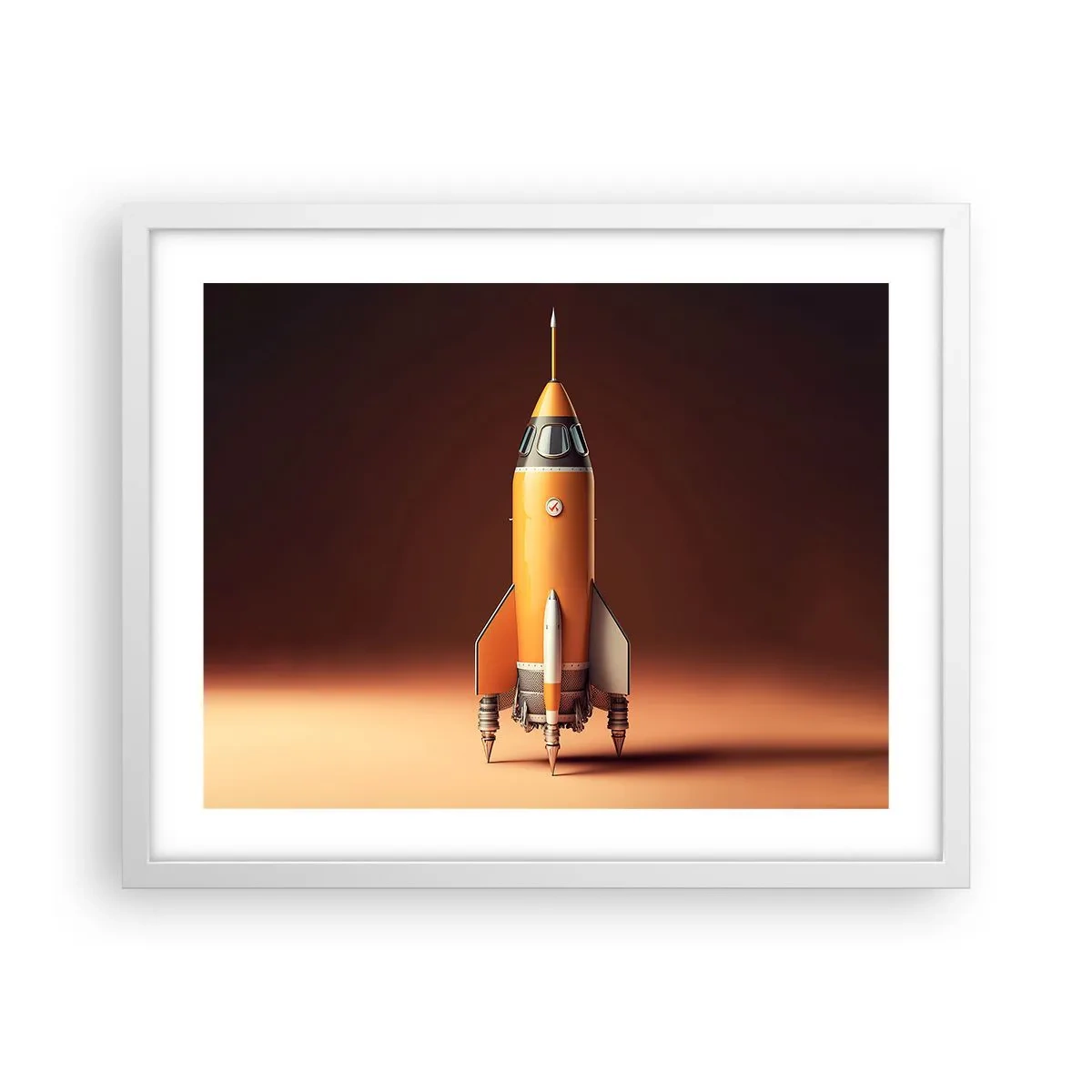 Affisch i vit ram - Det börjar med en dröm - 50x40 cm